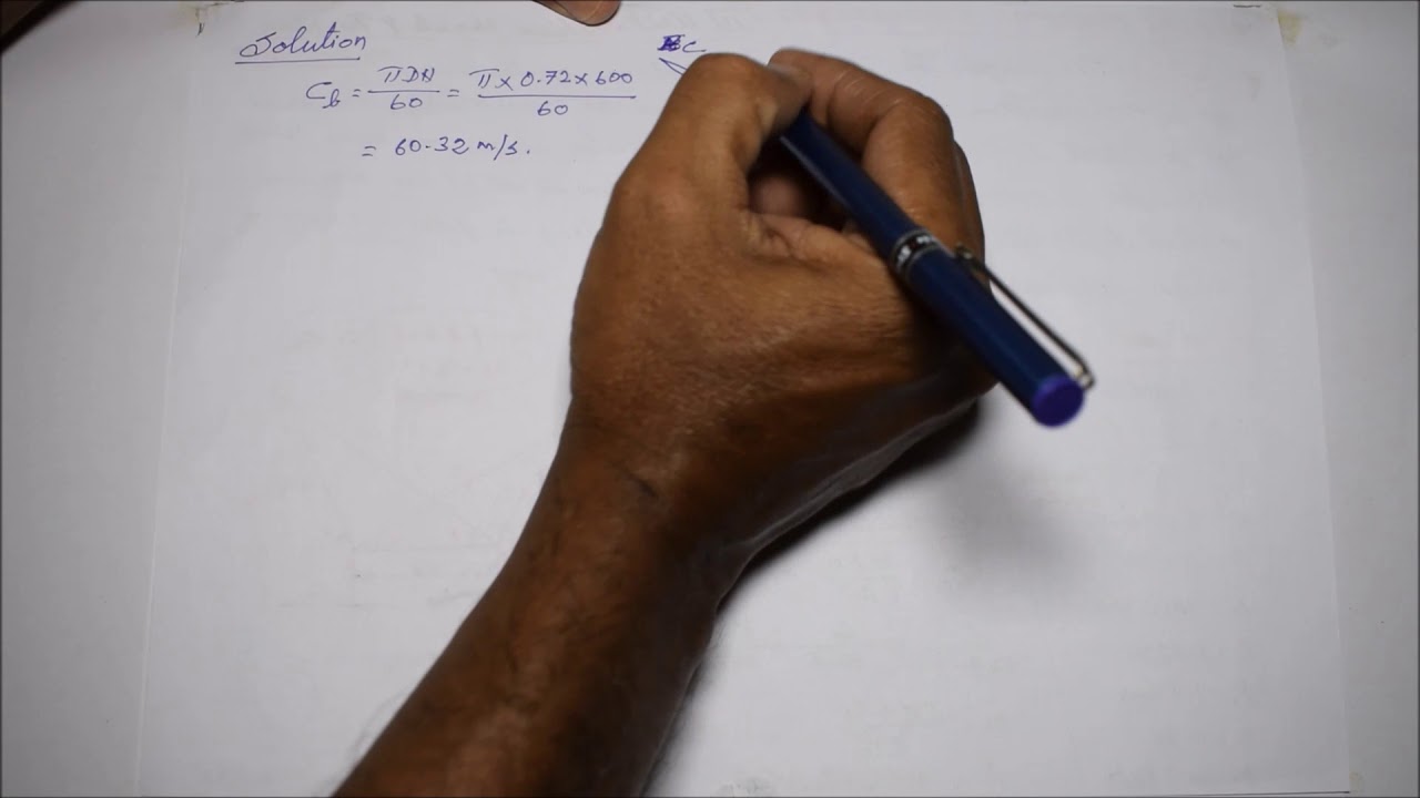 Solved Problem based on Steam Reaction Turbine - M3.35 - TE in Tamil