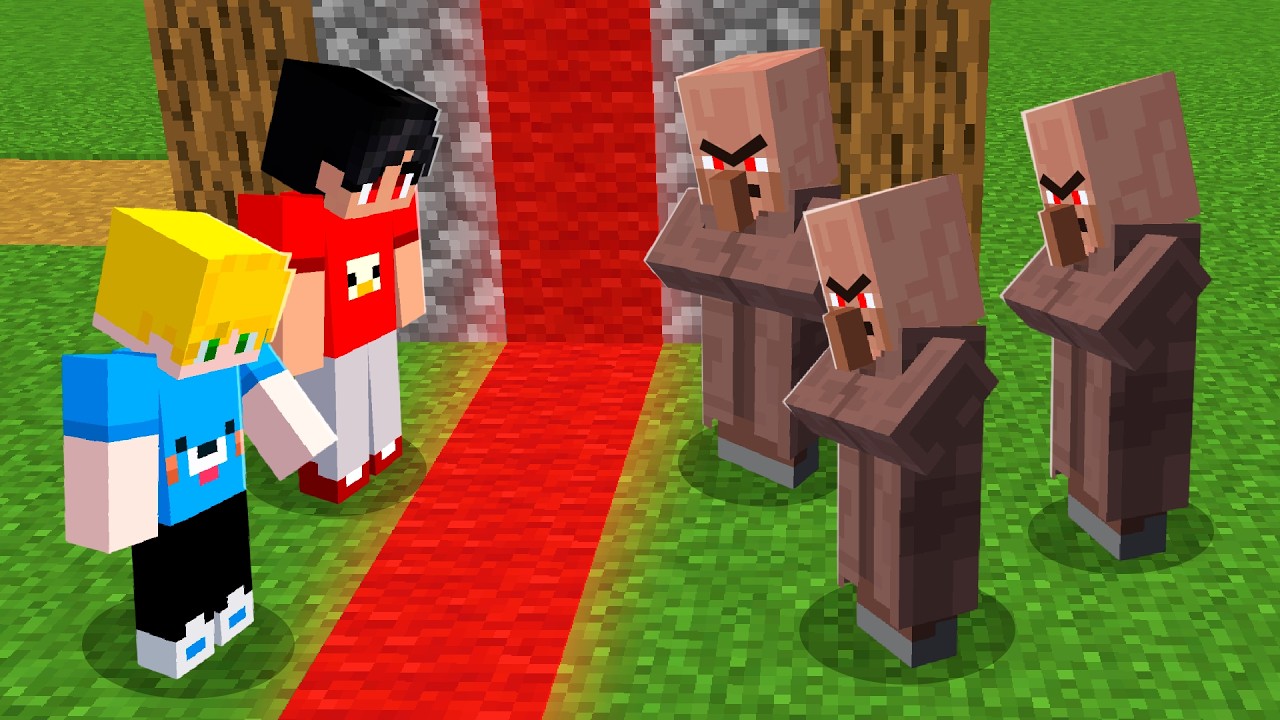 Жители Minecraft разделили деревню пополам!
