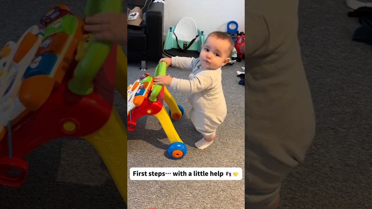 This Baby Walker Made First Steps So Easy 👣 A Must for New Parents!&nbsp;#BabyWalker #FirstSteps