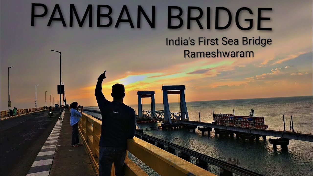 Where Train Meets the Sea 🌊| Pamban Bridge#PambanBridge #TravelVlogIndia#viral 