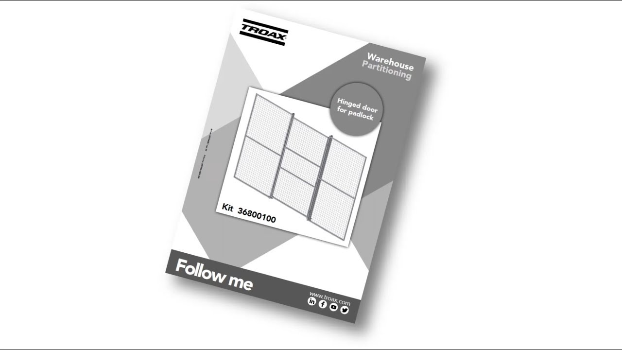 Follow Me - Hinged door for padlock, Kit 300