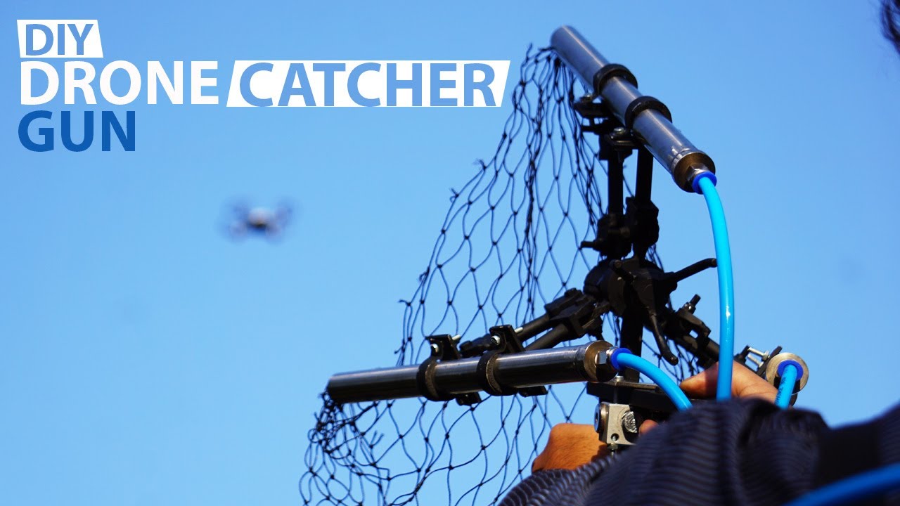DIY Pneumatic Drone Catcher Gun | Air Powered Anti Drone Net Thrower Mechanical Project