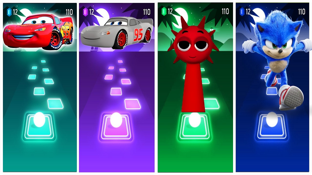 PAW Patrol - MQUEN 🆚 MQUEN 🆚 SPRUNKI 🆚 SONIC 🎶 Tiles Hop EDM Rush