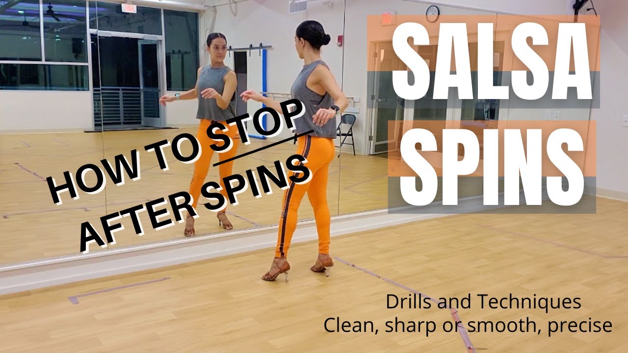 SALSA SPINS | How to Stop After Spinning | Salsa Spin Technique | Salsa Drills | Salsa All Levels