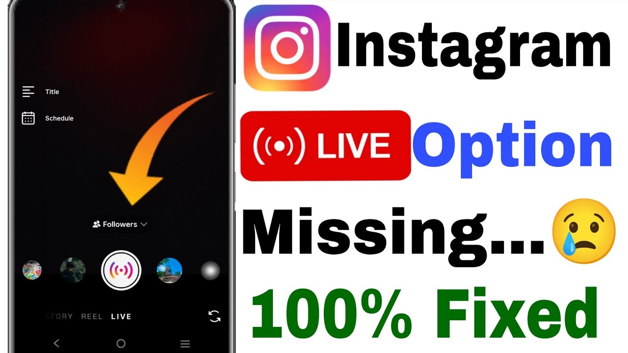 How to fix instagram live option not showing up problem || live option not working Today Problem 😔