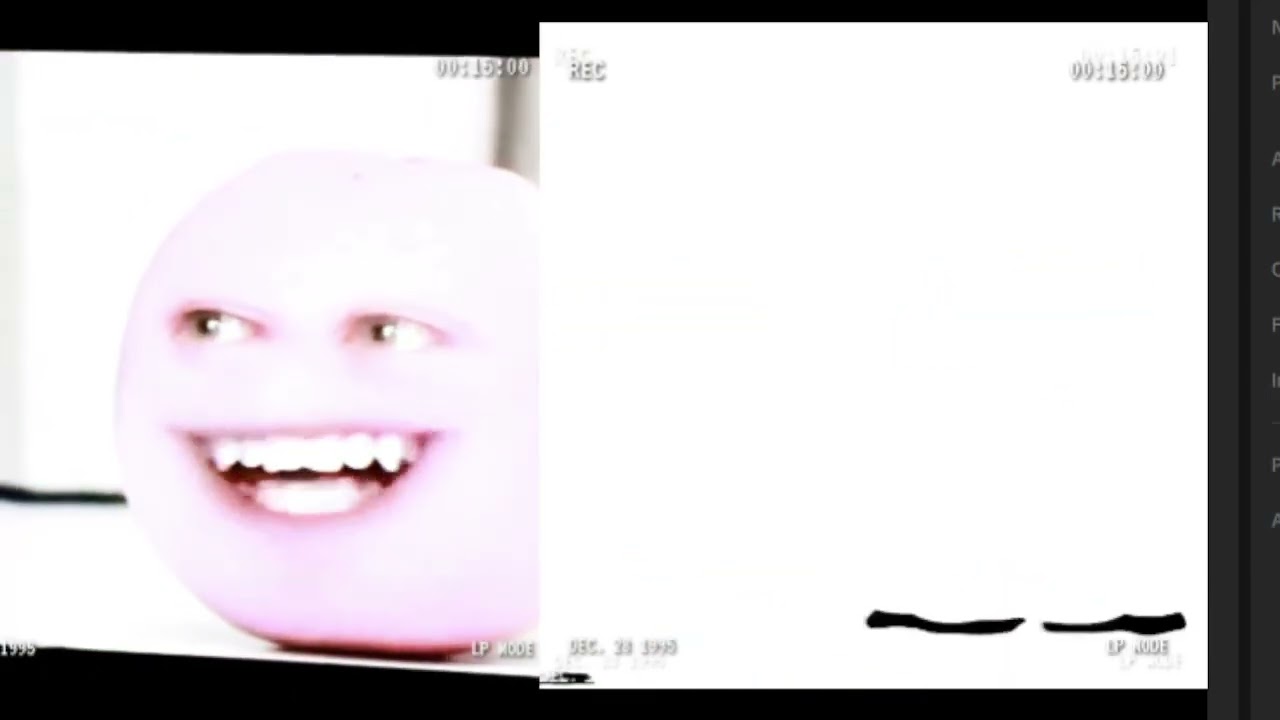 Analog orange (orange.mp4)... but everytime the camera switches: it suffers from VHS Generation loss