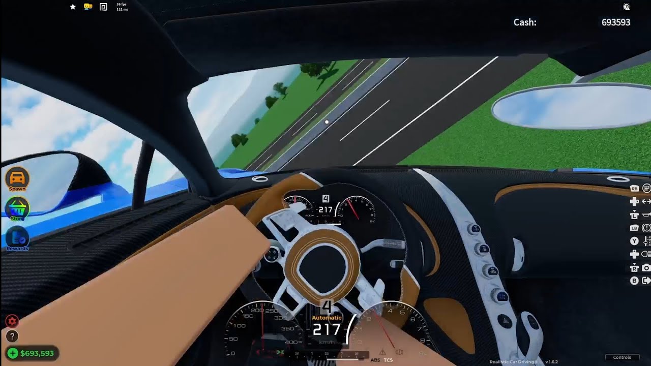 Realistic Car Driving but I wreck the supercar gamepass Bugatti (Roblox)