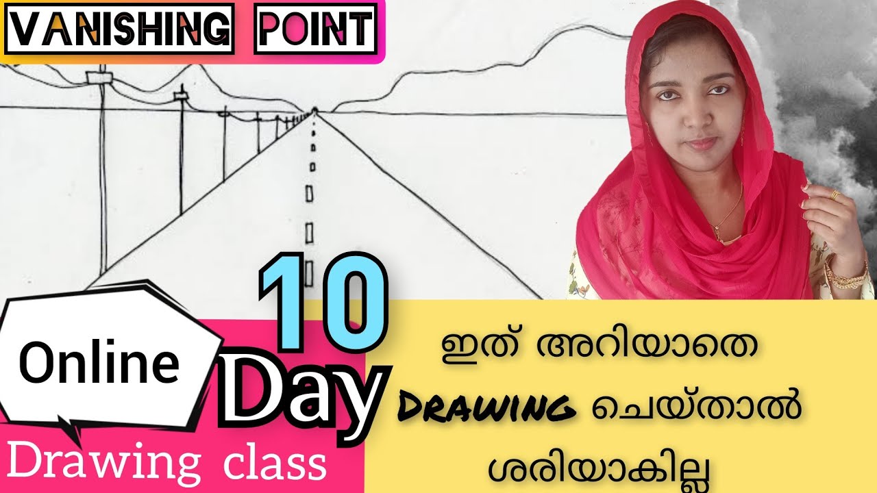 How to understand a Vanishing Point for beginners || Malayalam Drawing Tutorial #drawing #art