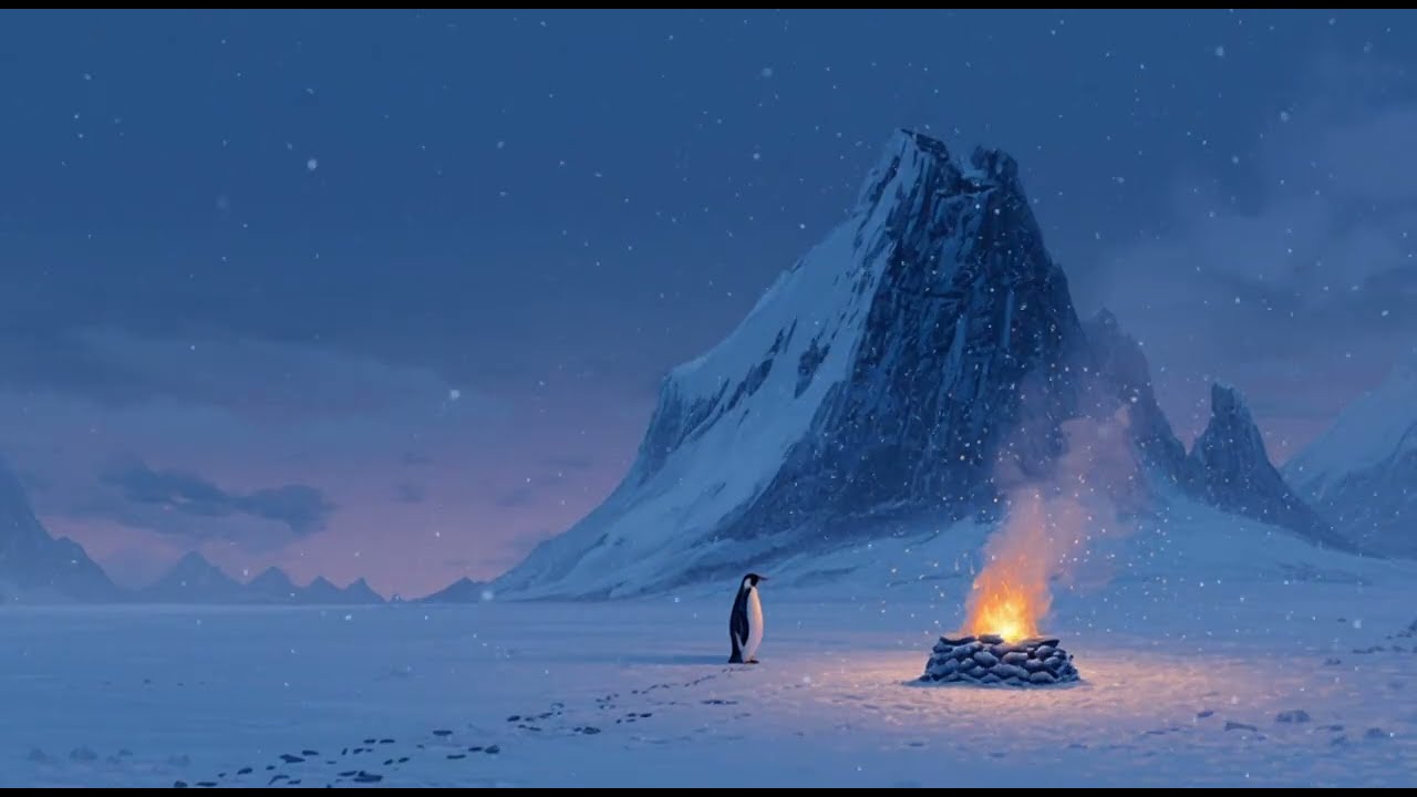 Lonely Penguin🐧🔥Warm Jazz, Cold Night