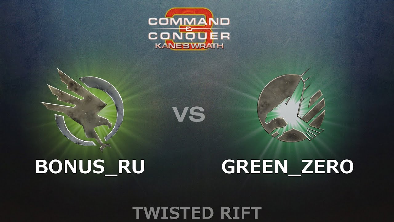 C&C3: Kane's Wrath 1v1 - Bonu$_[RU] (GDI) vs. Green_ZERO (ST)