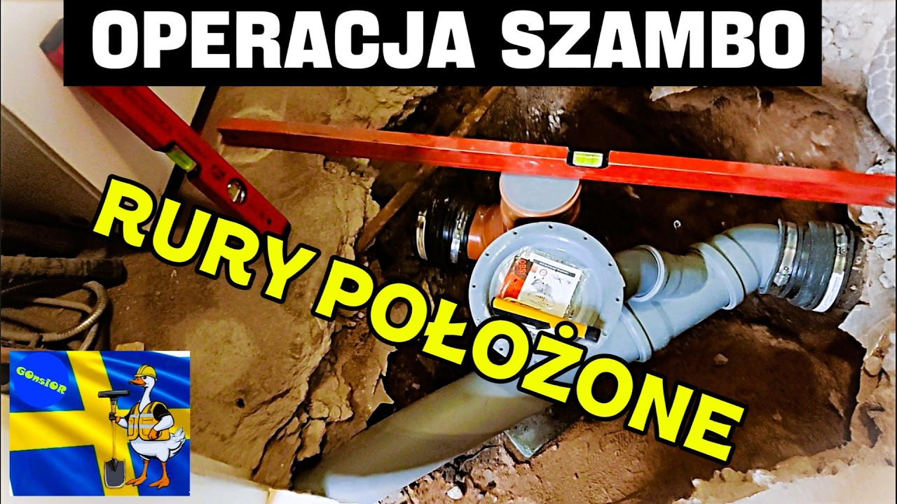 OPERACJA SZAMBO ! Rury położone ! Podłoże zabetonowane ! i Do przodu !!!