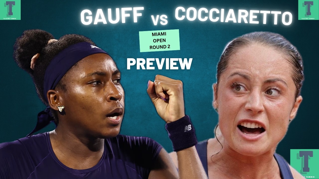 Коко Гауфф против Элизабетты Коччаретто | Miami Open 2026, раунд 2 | Предварительный просмотр и п...