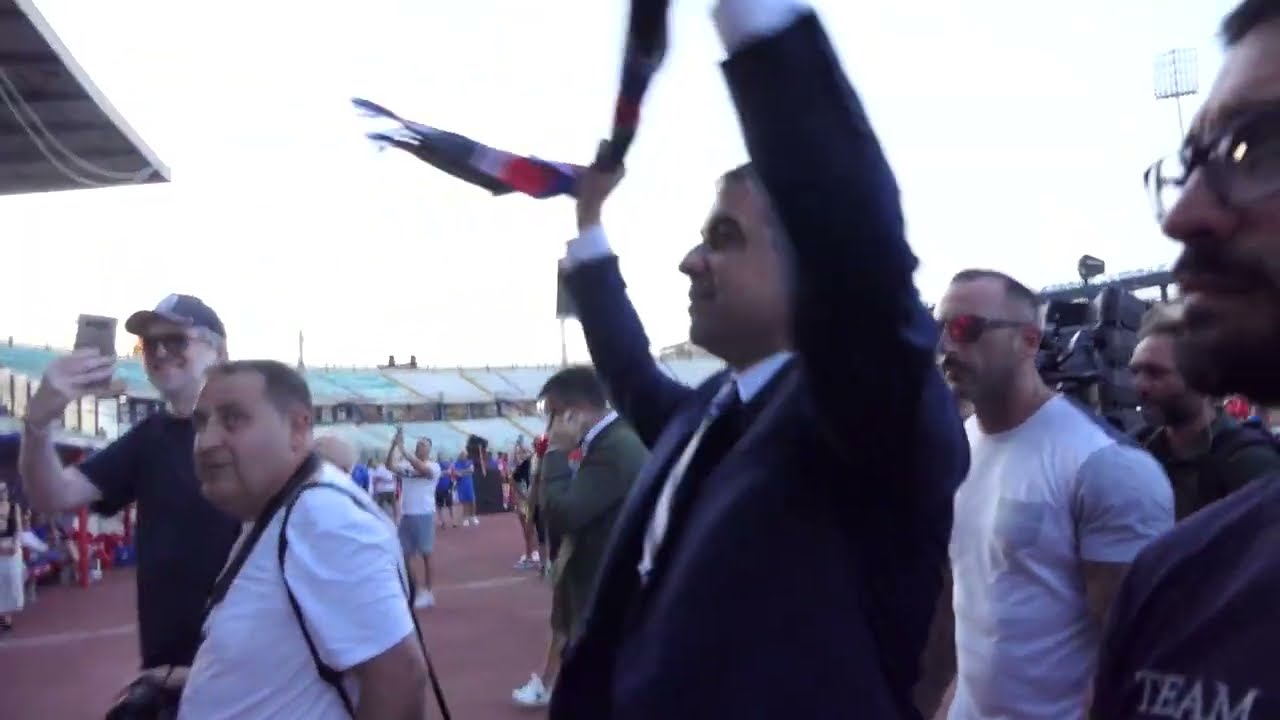 🔴🔵 ROSS PELLIGRA  incontra allo stadio Massimino i tifosi rossazzurri🔴🔵