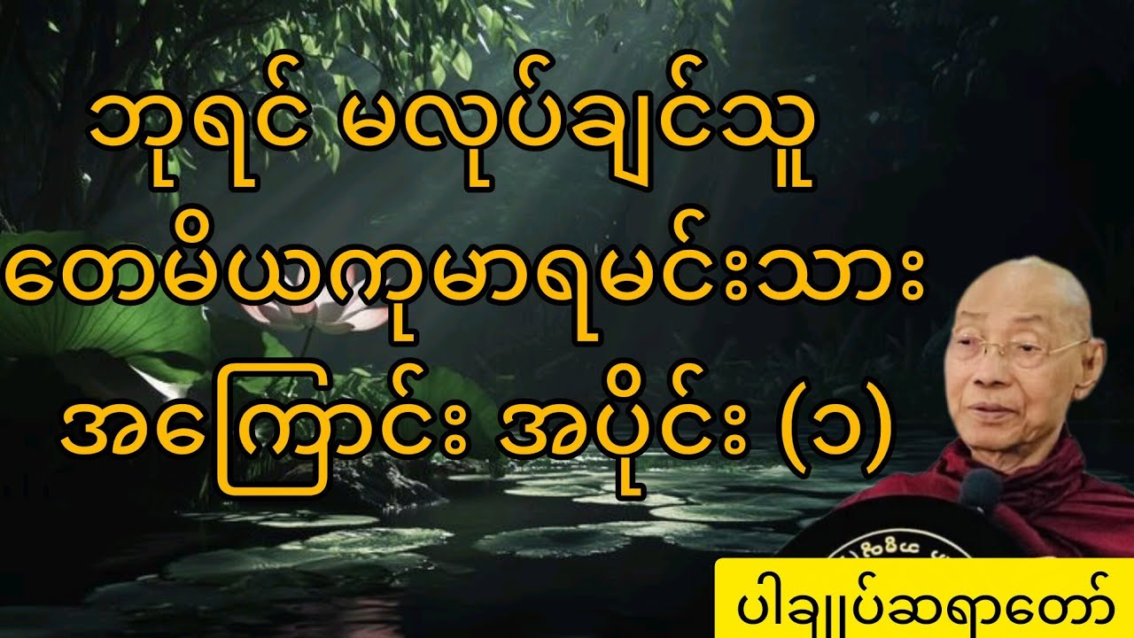 တေမိမင်းသားအကြောင်း(၁) #ပါမောက္ခချုပ်ဆရာတော်