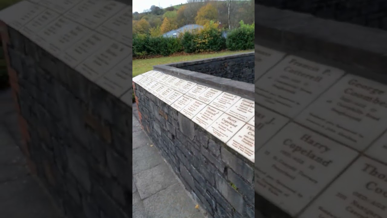 Mining disaster memorial garden, Senghenydd near Caerphilly