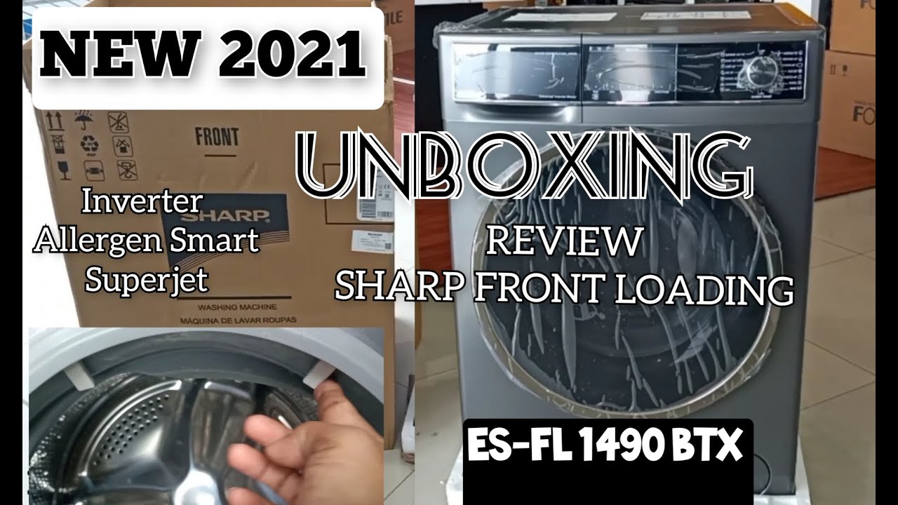 NEW 2021 || Review Mesin cuci front loading Sharp Inverter ES-FL 1490BTX