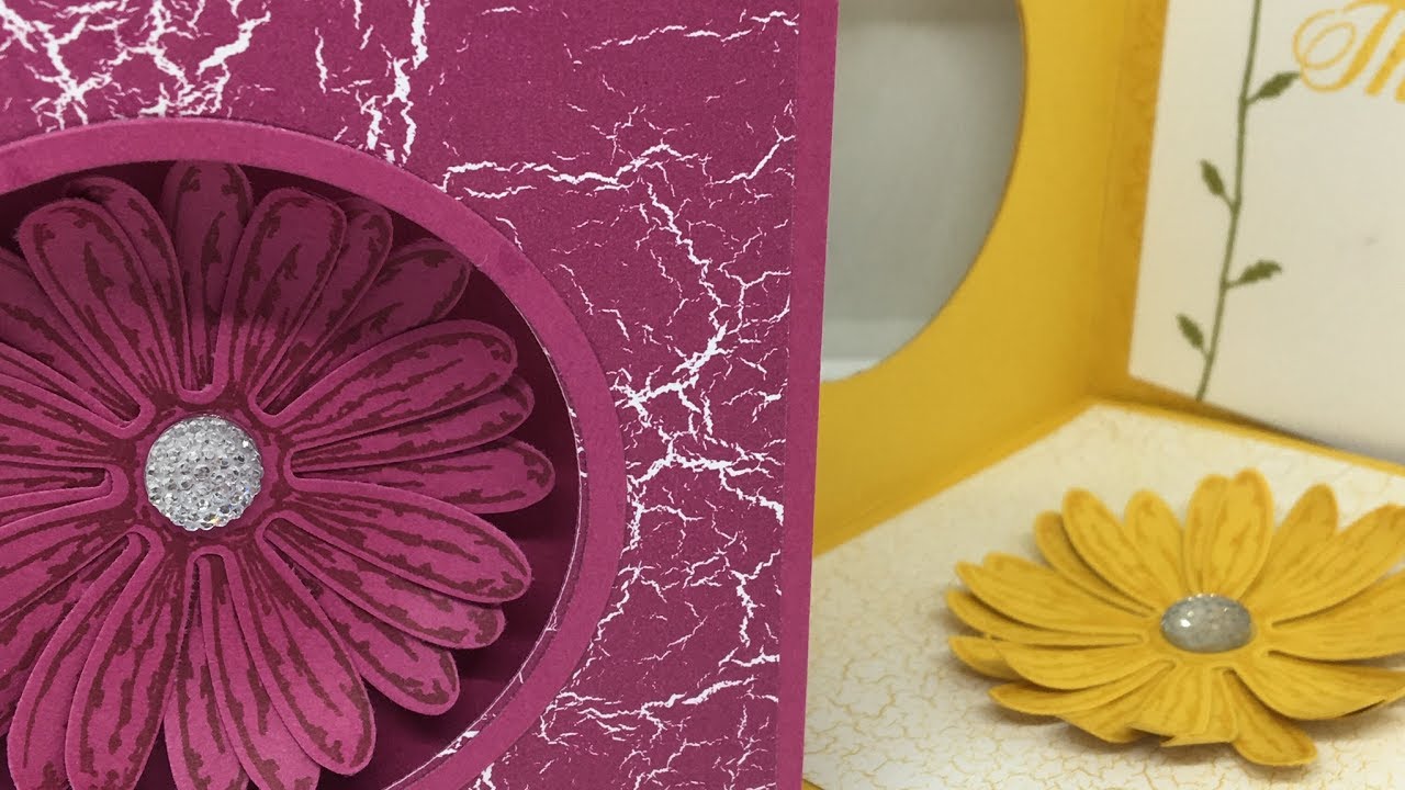 How to make a Delightful Daisy corner pop down card Fun Fold CRAFT HOW TO Fun Fold #40