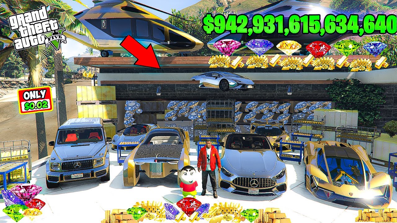 GTA 5 : FRANKLIN GET MONEY BOX 🎁 AND GET 🤑💸$-99999999999999💸 IN GTA V