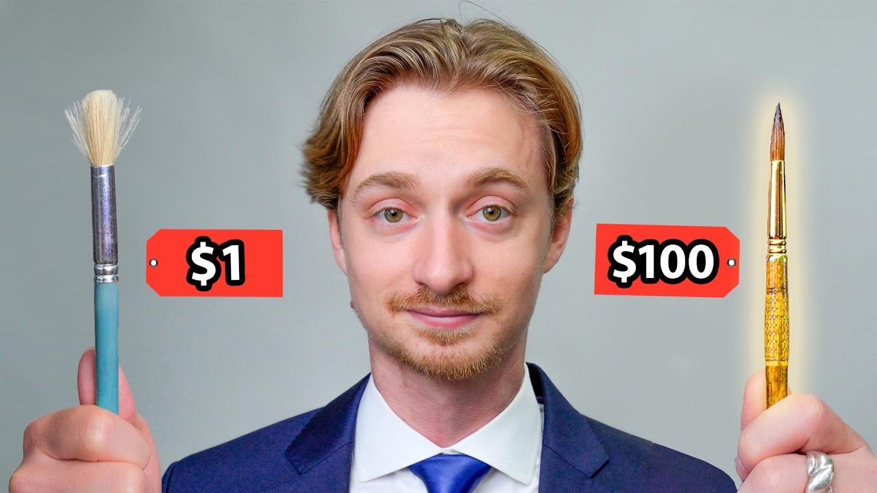 $1 vs $100 Paint Brushes… not what I expected.