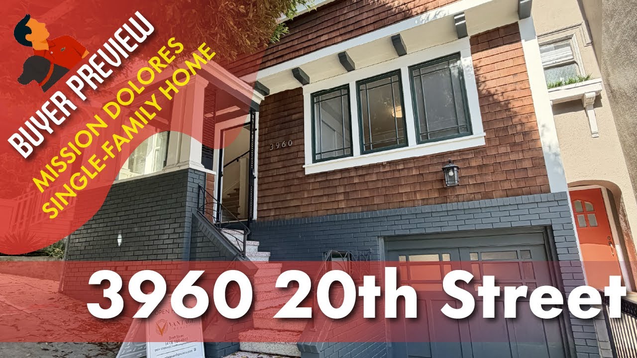Buyer Preview: 3960 20th Street, San Francisco, Mission Dolores/Dolores Heights Home - 4K