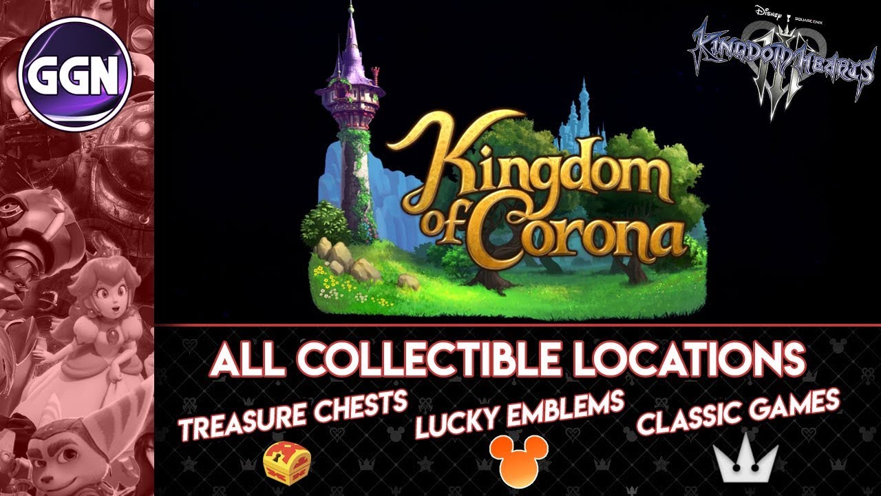 KH3 | Kingdom of Corona - All Collectible Locations (Treasure Chests, Lucky Emblem & Classic Games)