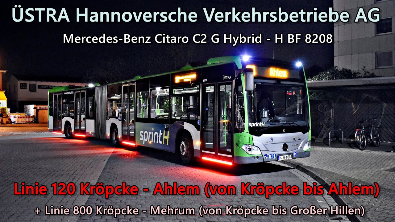 [Sound] Bus Mercedes-Benz Citaro C2 G Hybrid von ÜSTRA Hannoversche Verkehrsbetriebe AG - H BF 8208