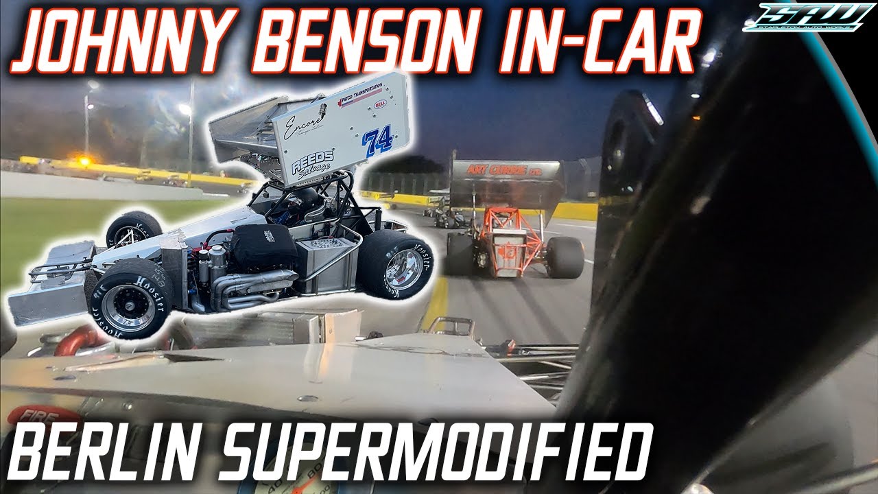Johnny Benson's Super Modified In Car Camera at Berlin Speedway 7/12/24