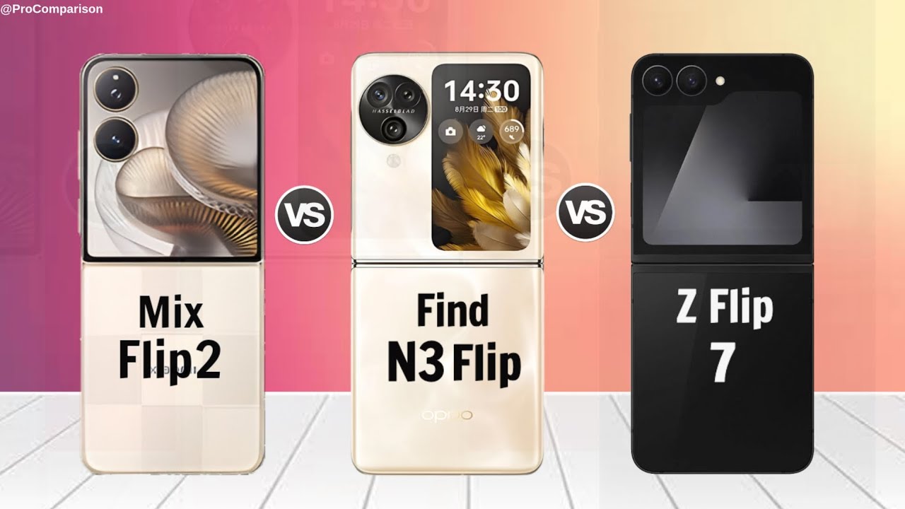 Xiaomi Mix Flip 2 vs OPPO Find N3 Flip vs Galaxy Z Flip 7 || Full Comparison
