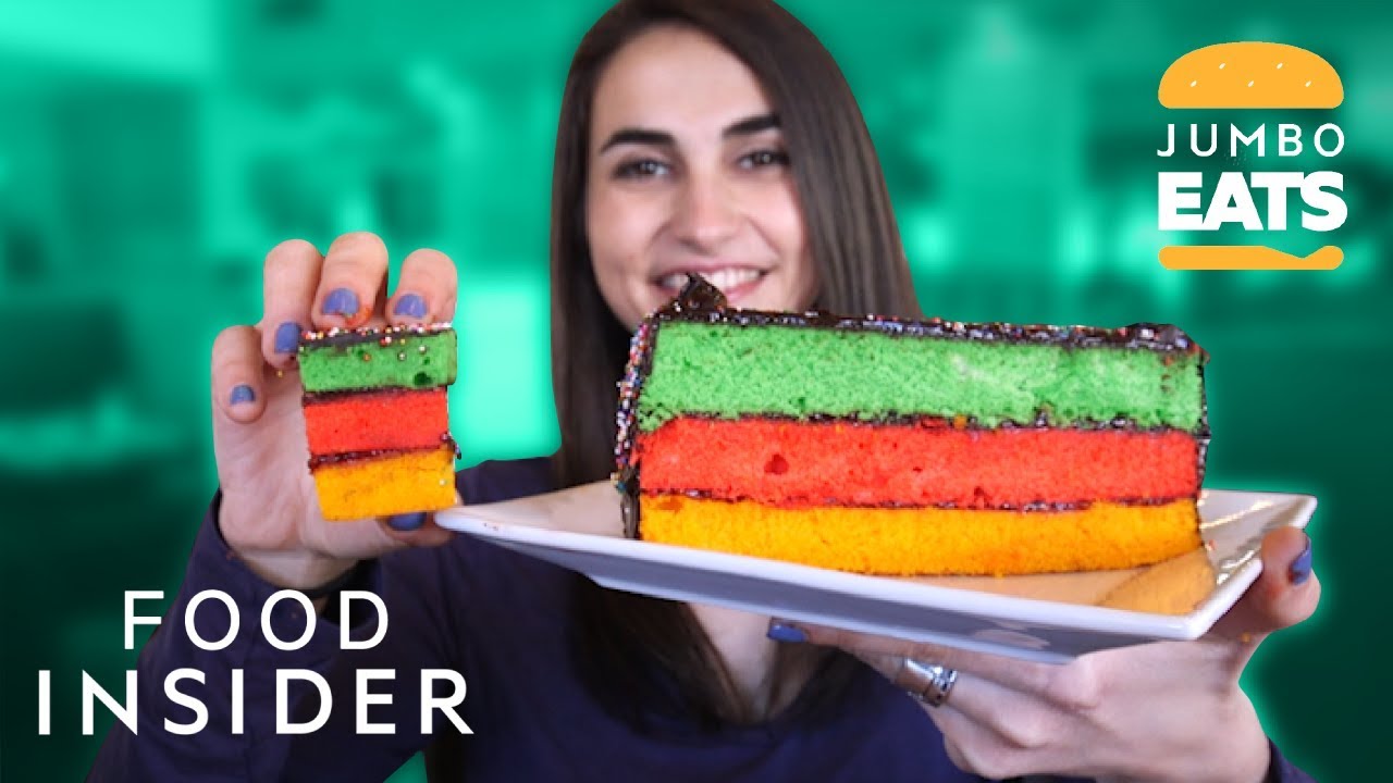 Rainbow Cookie Cake Is Giant Version Of Italian Classic | Jumbo Eats