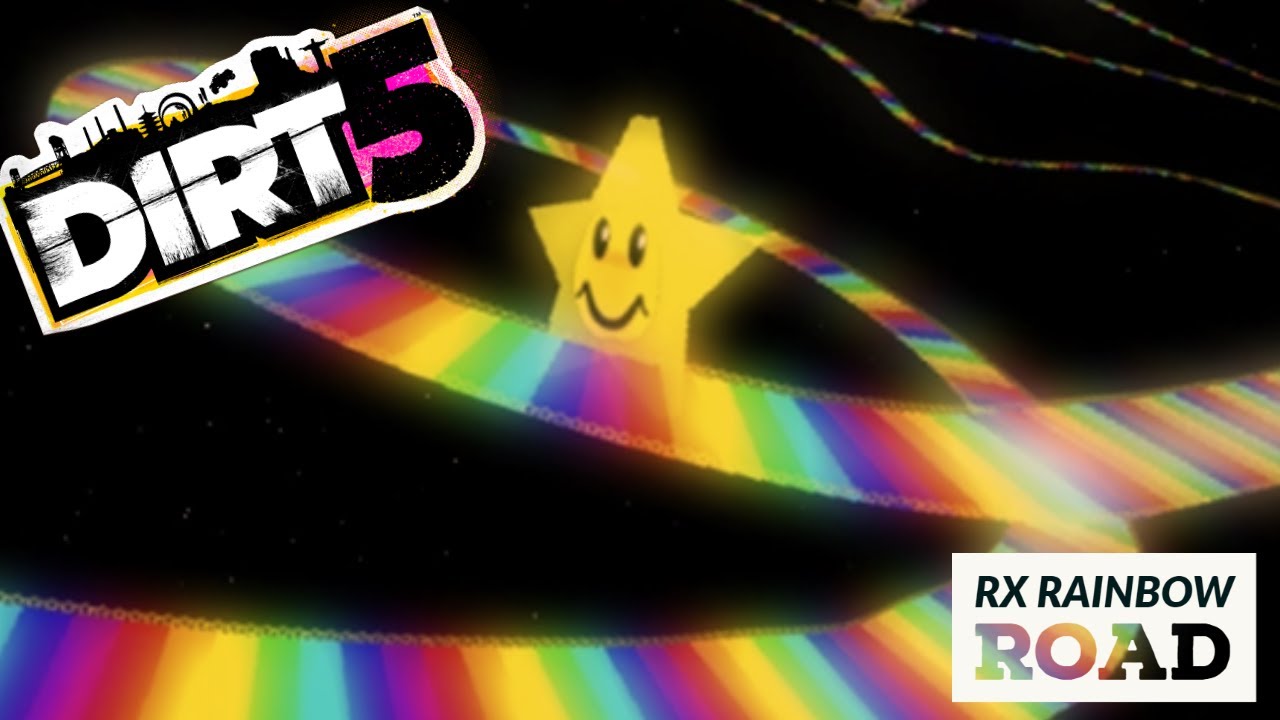 I accidentally made the hardest level on Dirt 5: RX Rainbow Road!