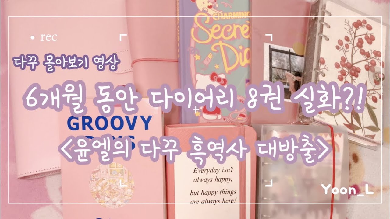 [다꾸 몰아보기] 6개월 동안 다이어리 8권 실화?! 윤엘의 다꾸 흑역사 대방출!!