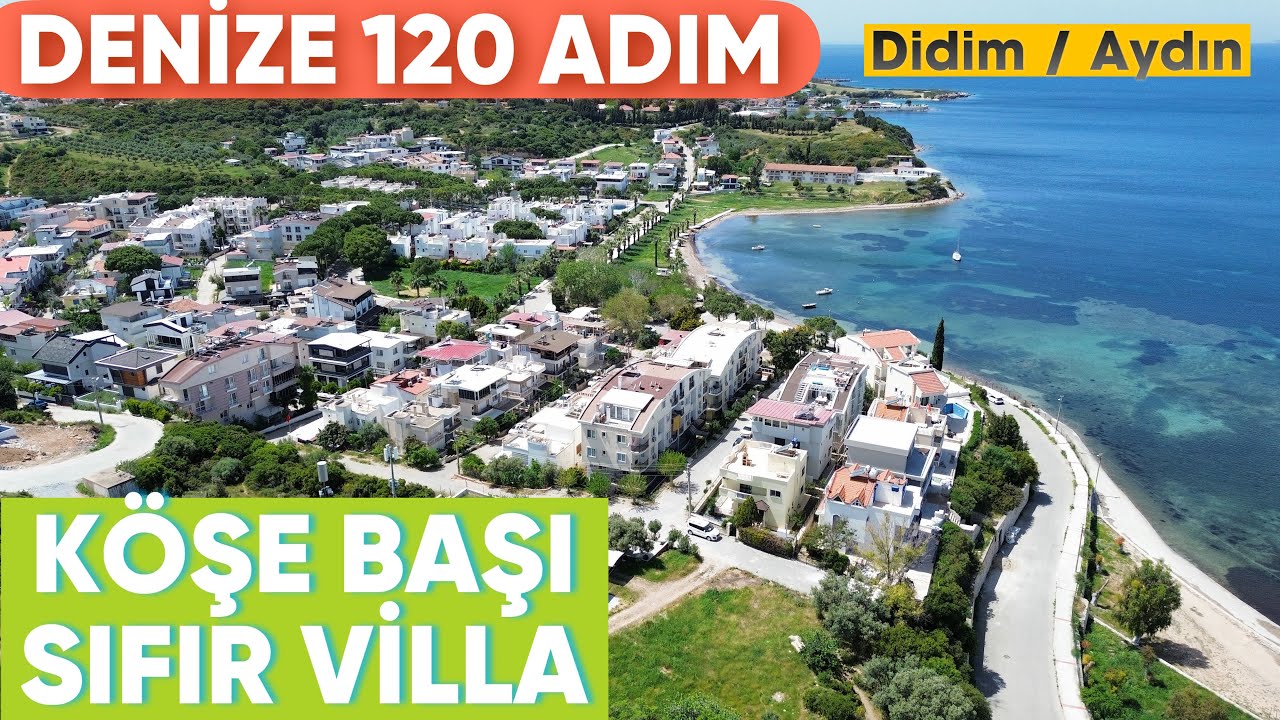 Didimde Satılık Denize Neredeyse Sıfır Köşe Başı Tam Müstakil 4+1 Deniz Manzaralı Villa / No:30