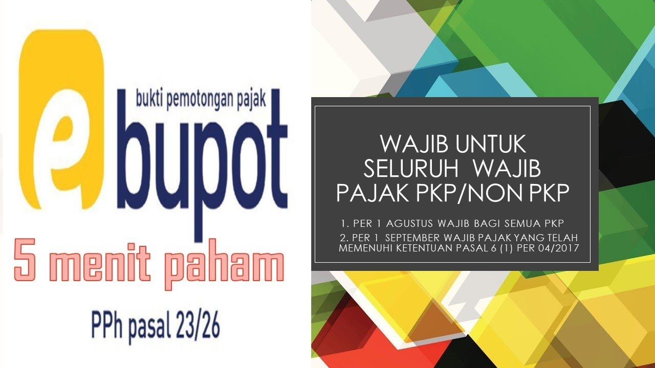 e-BUPOT PPH PASAL 23/26  | e BUPOT 2020 | e-BUPOT DJP ONLINE |PENJELASAN & TUTORIAL LENGKAP