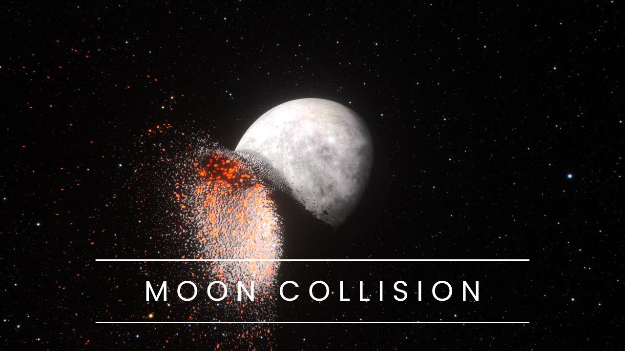 Moon Aitken Impact Collision Simulation | 4K