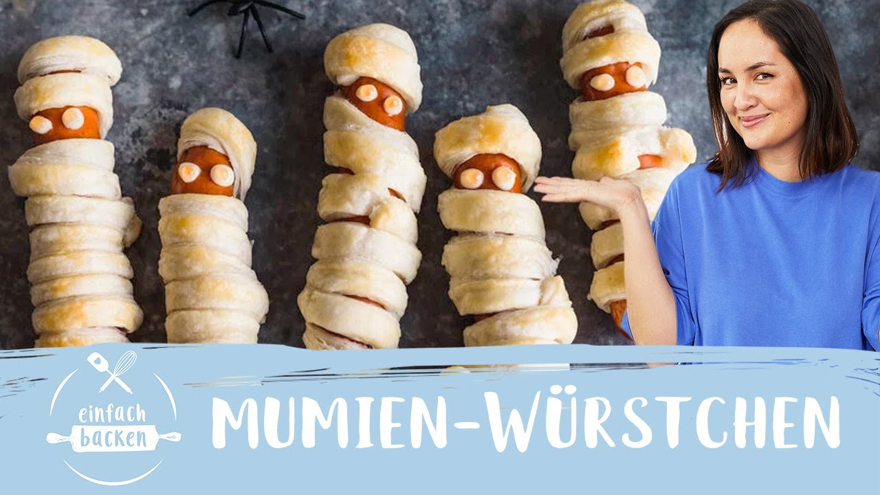 Mumien-Würstchen – geniales Fingerfood für HALLOWEEN!! 🎃 I Einfach Backen