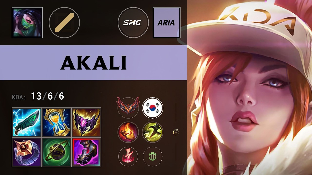 (SHG Aria) Akali Mid vs Sylas - KR Grandmaster Patch 26.14