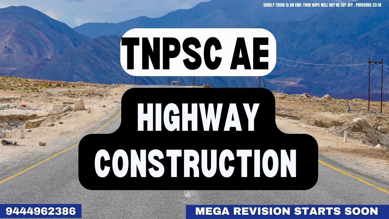 TNPSC AE   Design and Construction of bituminous and concrete roads