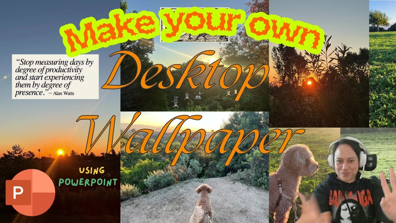 I made my own Desktop Wallpaper in...PowerPoint?! And it looks SO GOOD