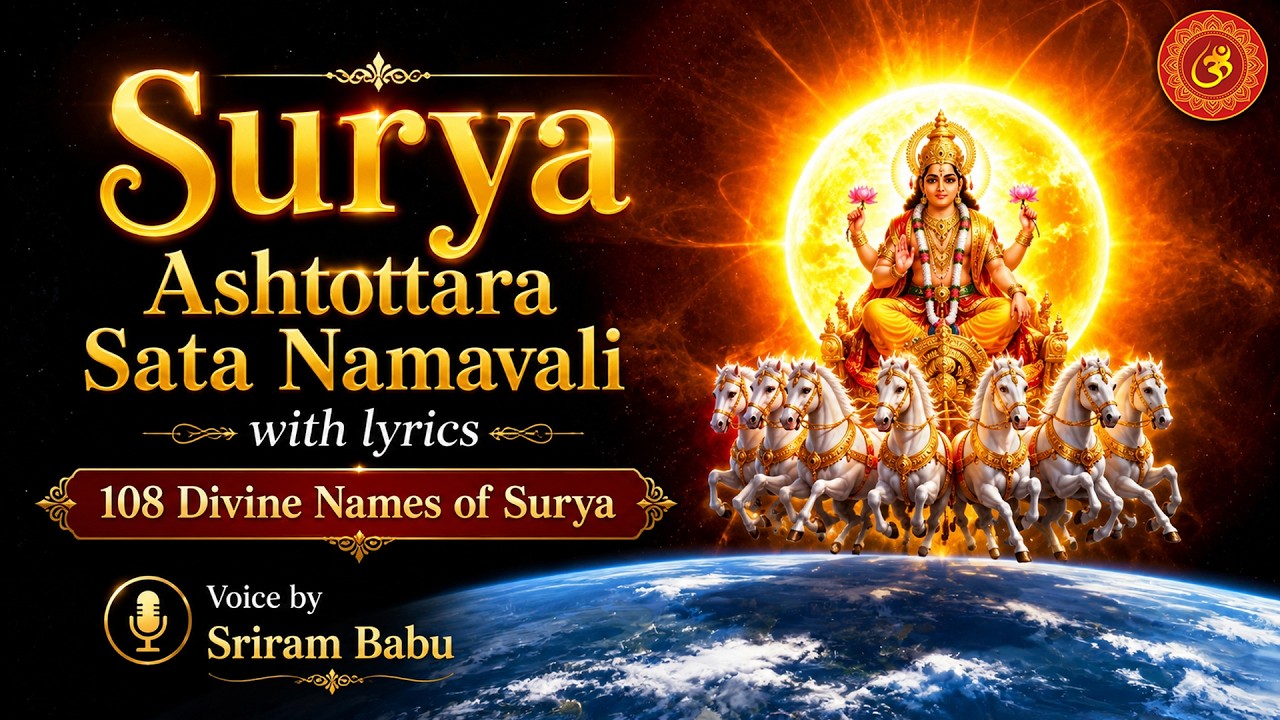 Surya Ashtottara Sata Namaavali with lyrics | Soul Sadhana | 108 Divine Names
