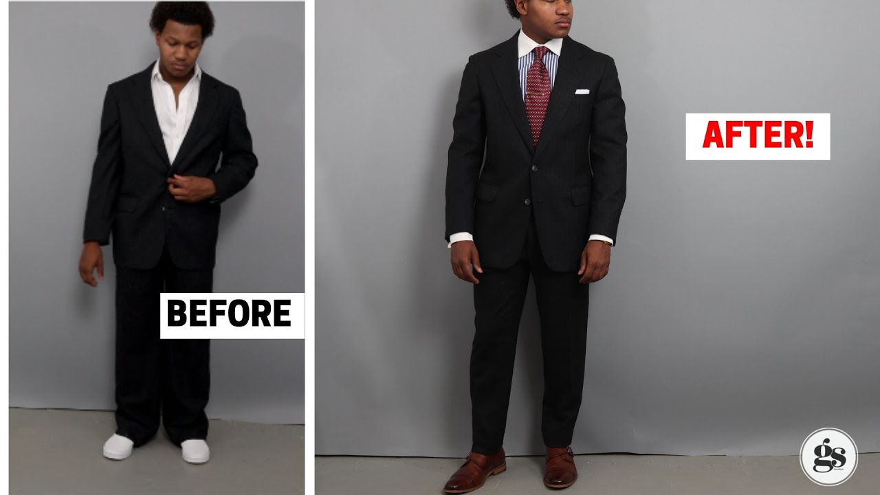 TAILORED SUIT BEFORE AND AFTER! | An Ugly Suit To A FANTASTIC Suit!!!