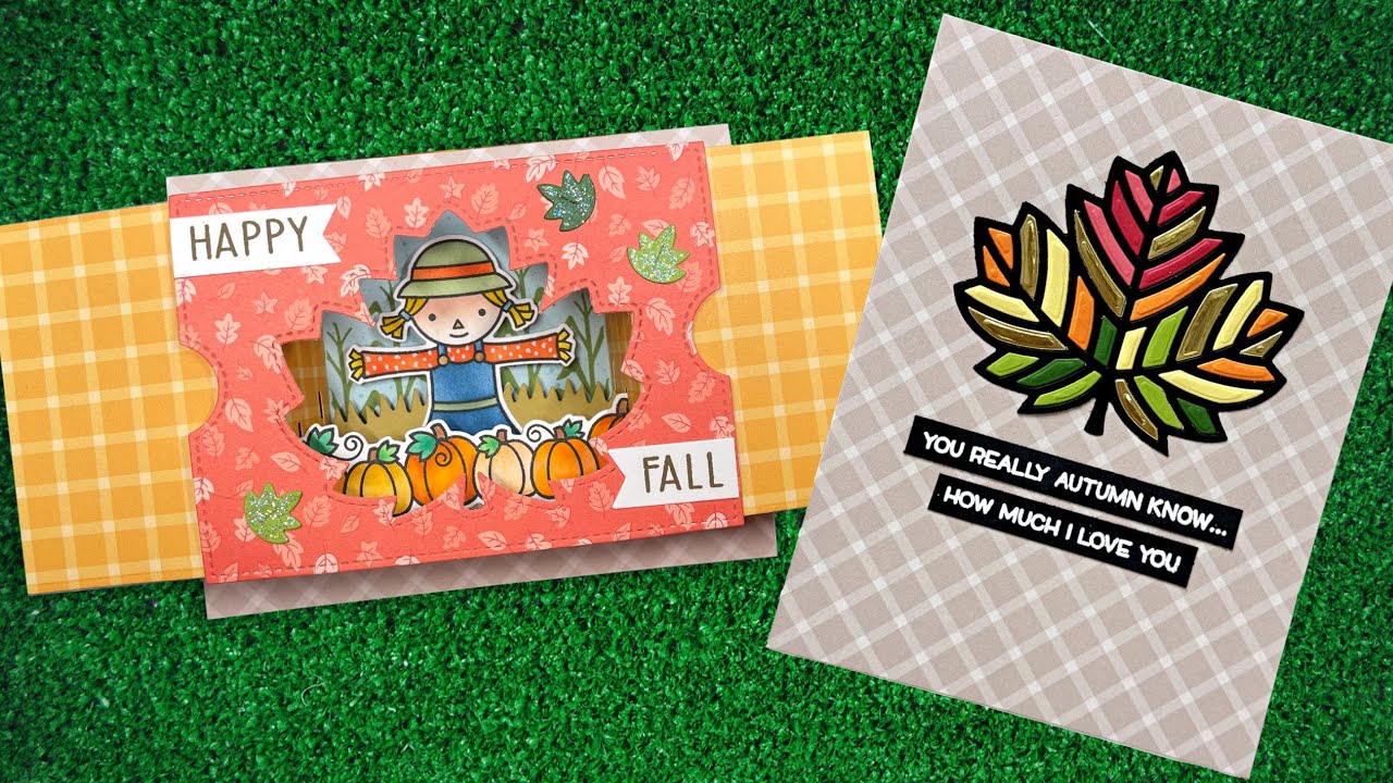 Intro to Ta-Da! Diorama! Maple Leaf Window Add-On + 2 cards from start to finish