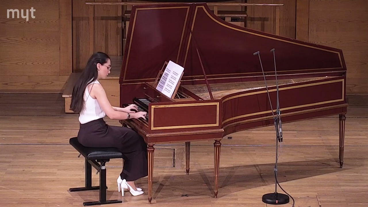 J. S. Bach - Courante from the French Suite no. 5 in G major BWV 816 (Milena Baroian - harpsichord)