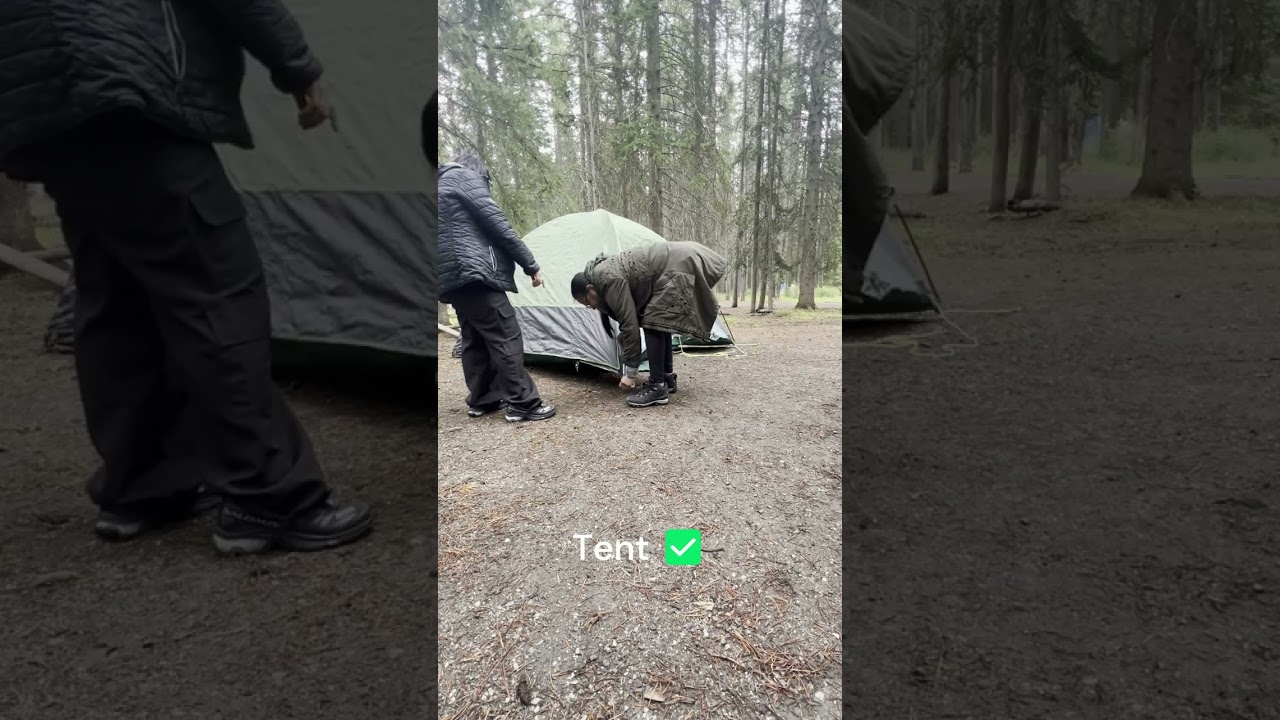 Pitching tent and pitching stories: A camping experience in Johnston Canyon Campground