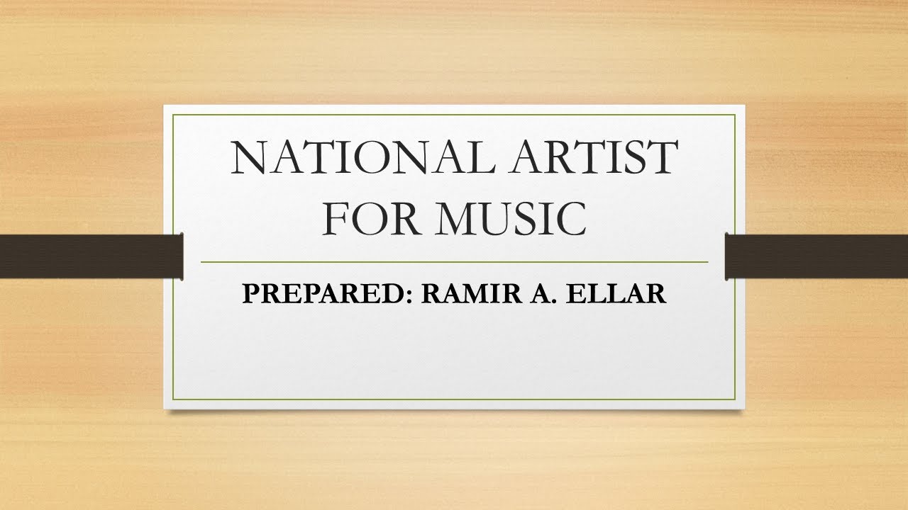 National Artist for Music