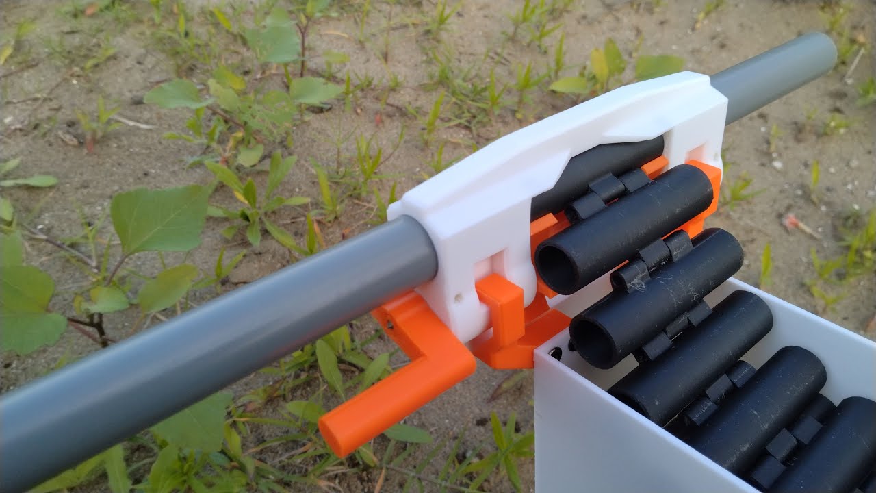 ベルトリンク吹き矢を作ってみた　DIY Belt Fed Blowgun