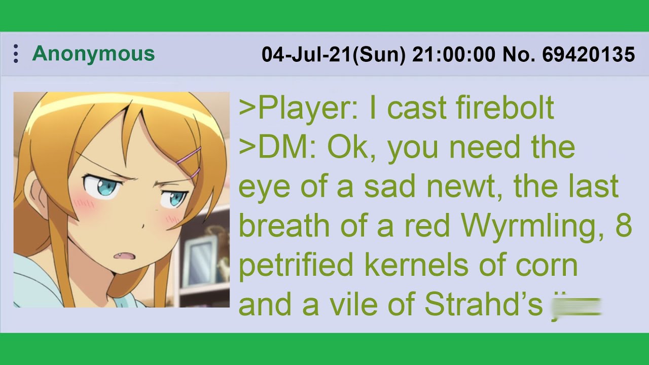 Material Requirements | r/DnDGreentext [#135]