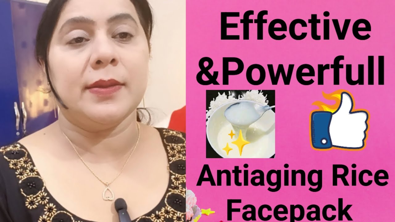 💯%Organic Rice Face pack for skin Whitening &Anti-aging 💯NaturalSoft Radiant&wrinkles free skin#diy