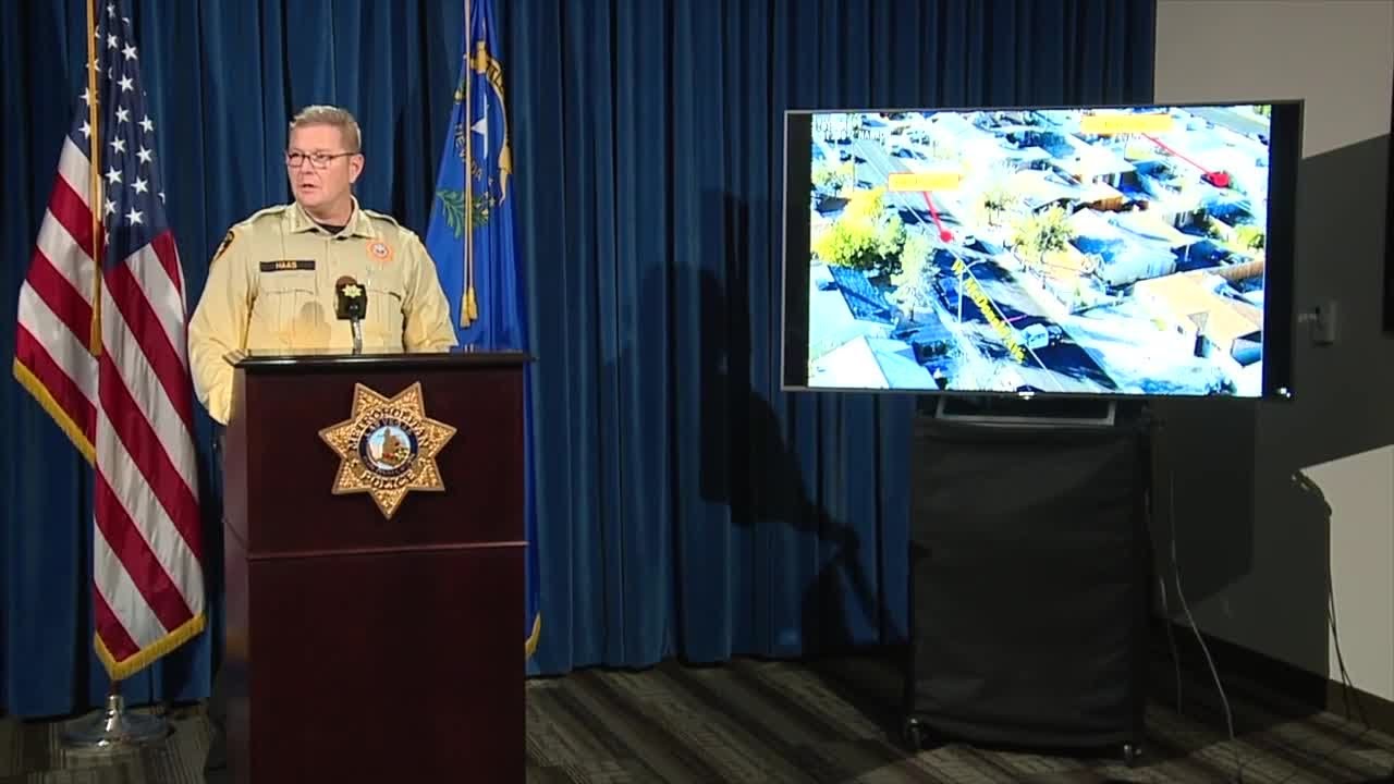 LVMPD shares new details on events surrounding shooting with robbery suspect in North Las Vegas