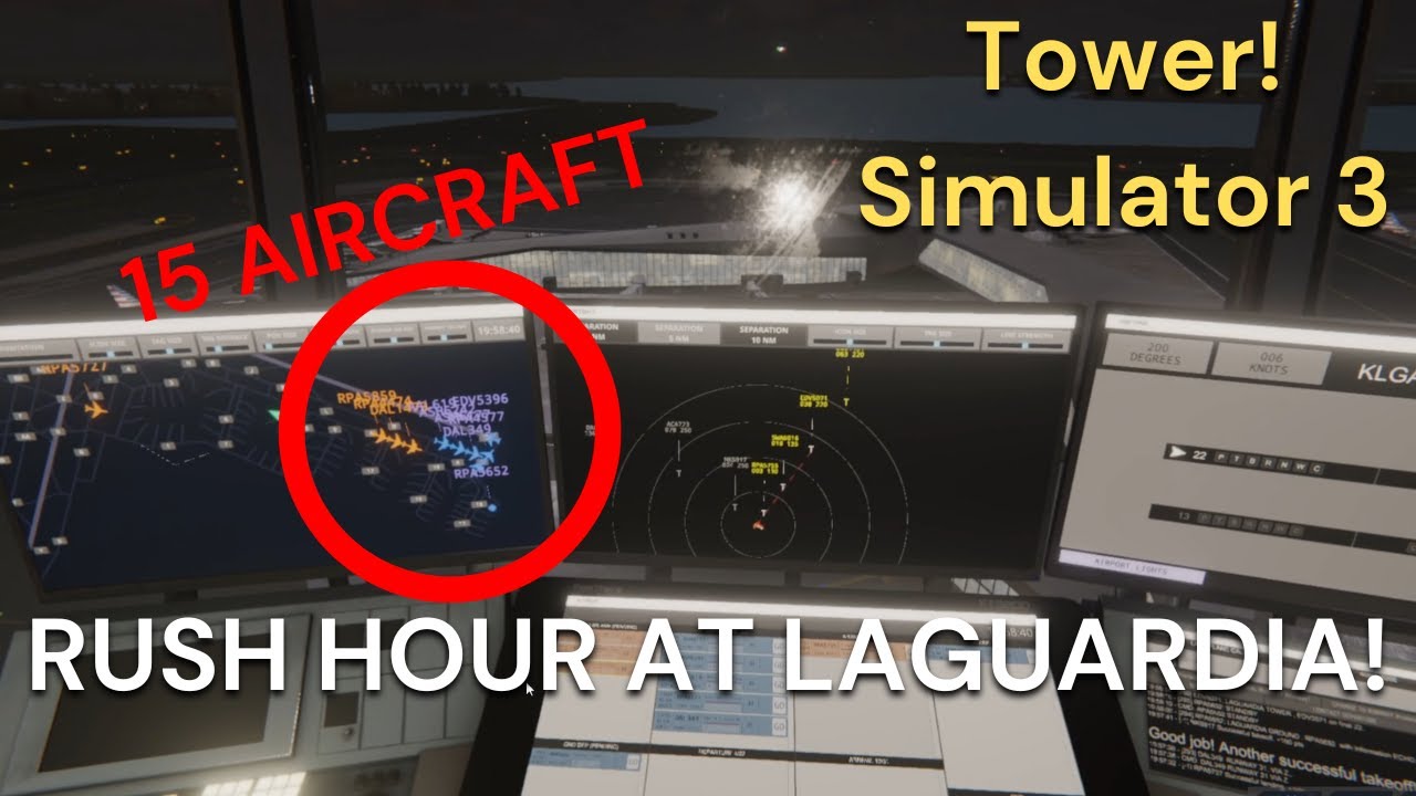 I was ATC during RUSH HOUR at LaGuardia in Tower! Simulator 3!