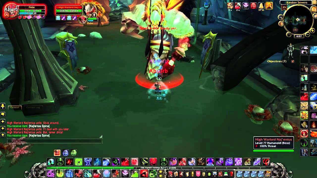 How to solo High Warlord Naj'entus in Black Temple - Real-time w/ commentary